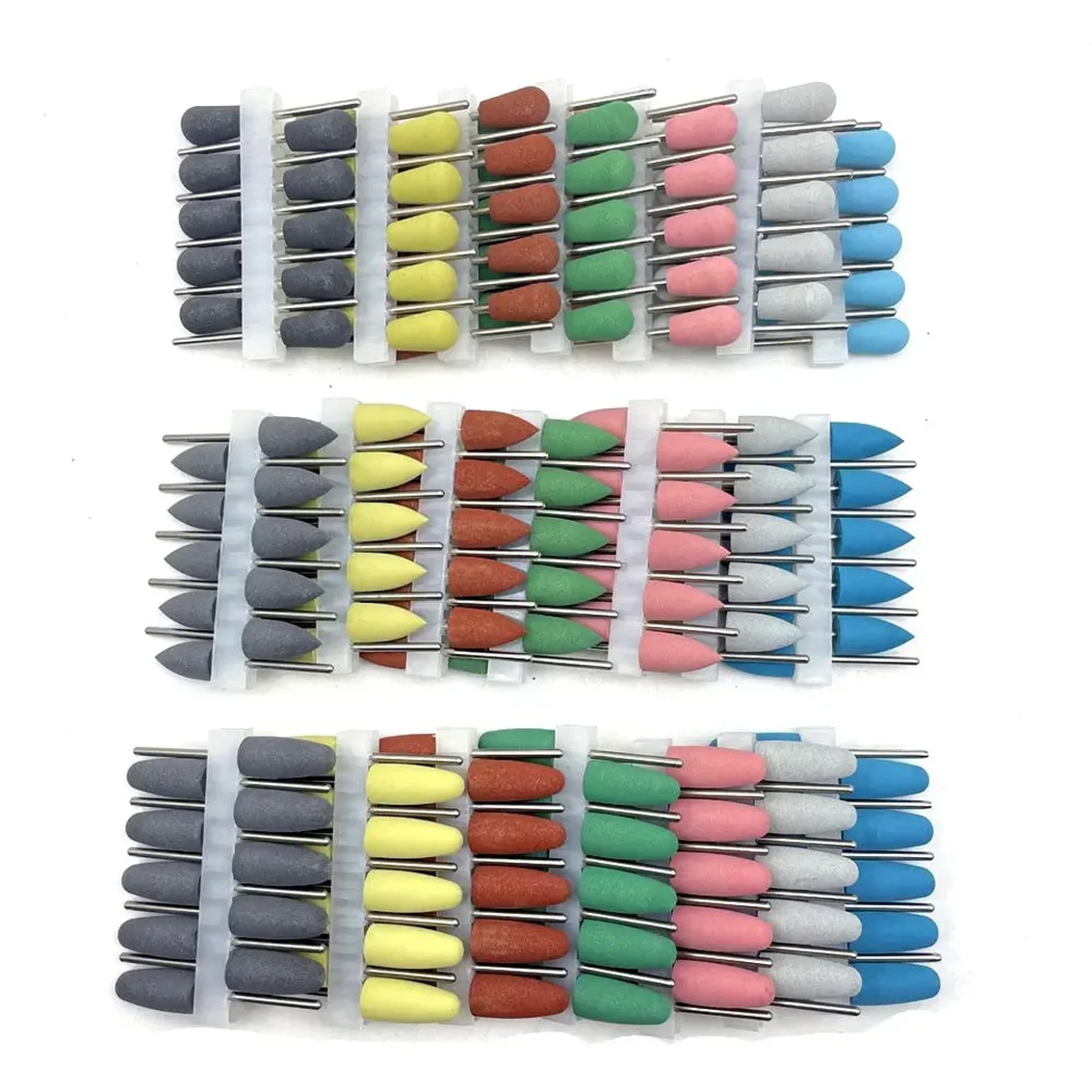 5/10pcs/set 2.35mm Dental Polishing Silicone Rubber Grinding Head Jade Polishing Nail Smooth Beautification Polishing Tools