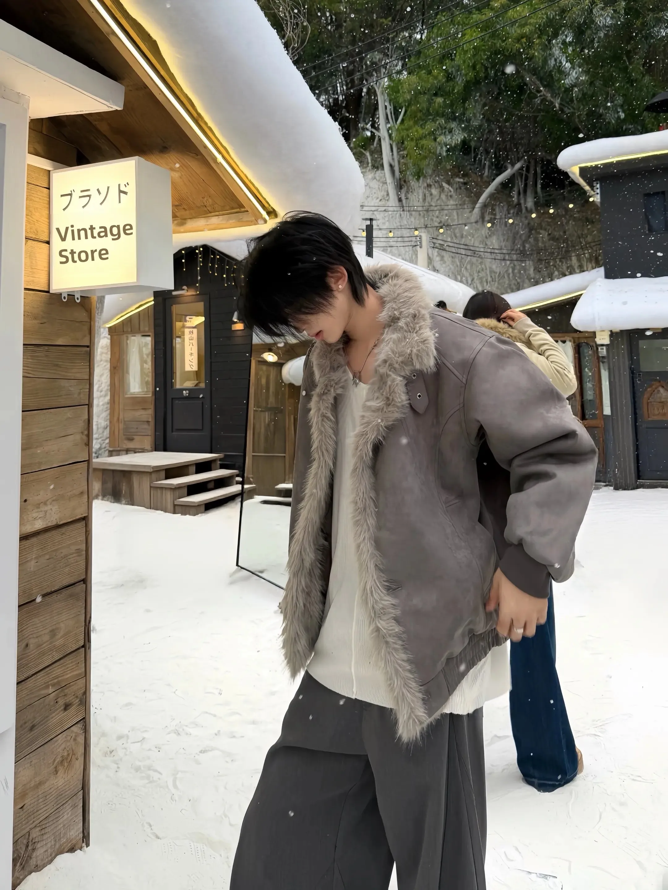 

Мужская хлопковая куртка Cleanfit, зимняя верхняя одежда Thiened, замшевое бархатное теплое модное повседневное пальто с короткими рукавами