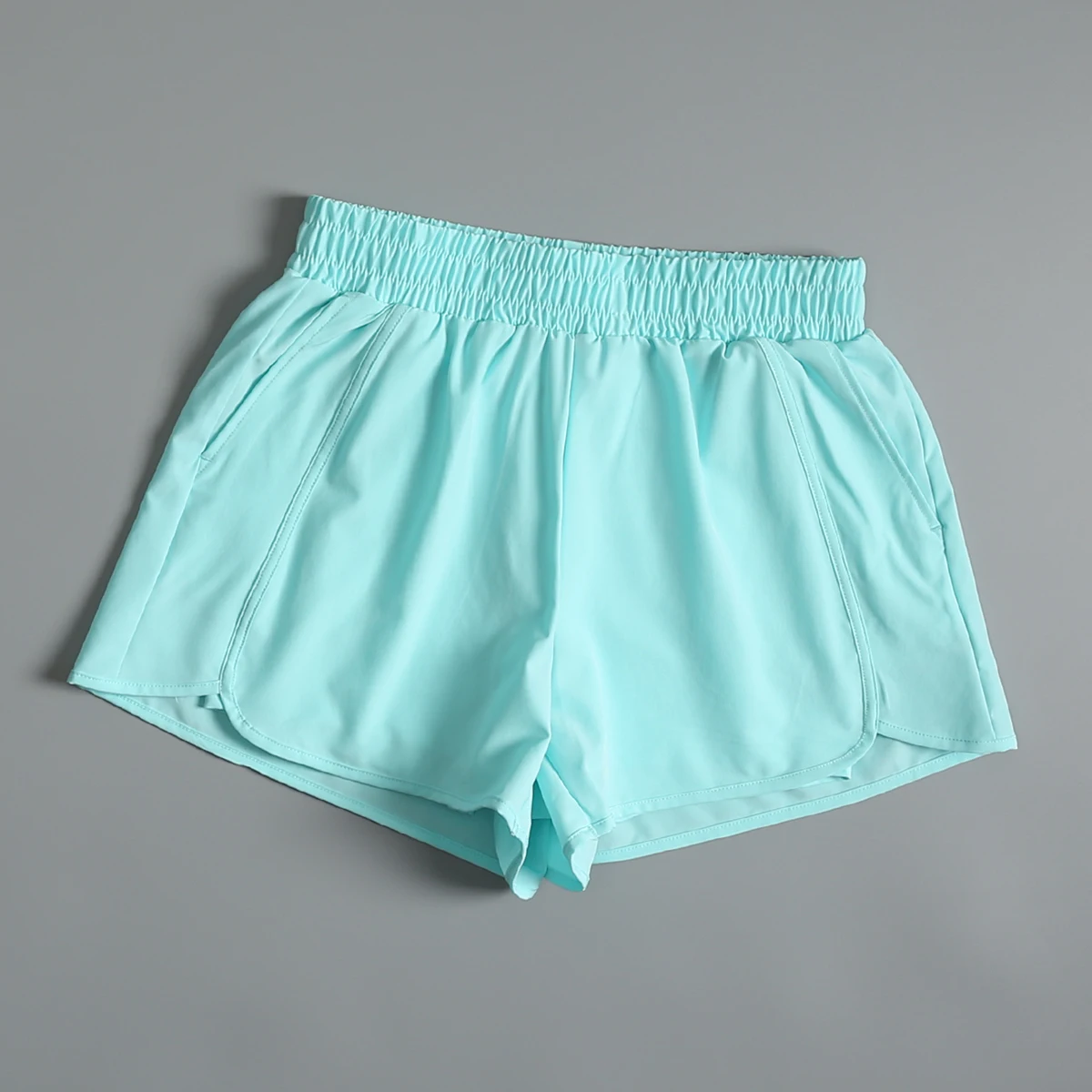 Calções esportivos para mulheres anti-exposição maratona correndo treinamento de secagem rápida calças de três pontos respirável estilo fino ginásio yoga