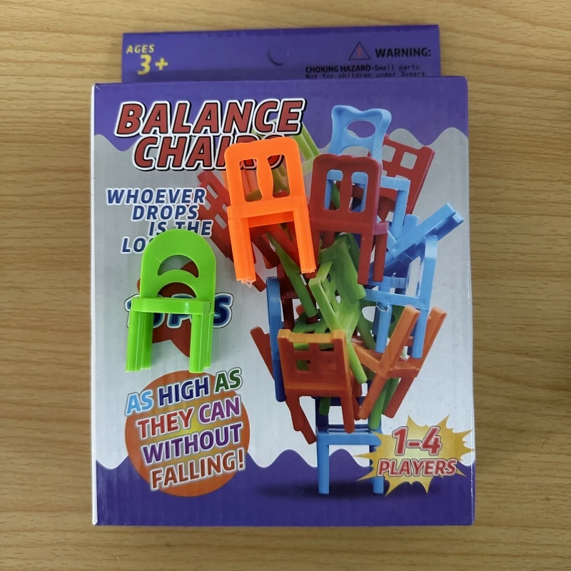 

18Pcs/Set Stacking Chairs Game Mini Balance Blocks Toy Assembly Plastic Blocks Balancing Training Game Kids Educational Toys