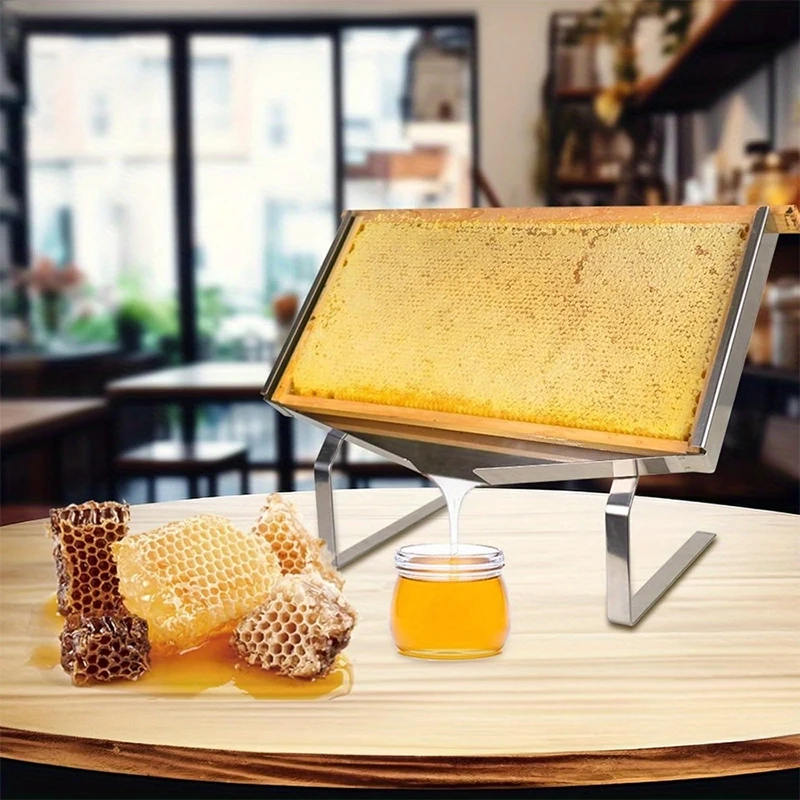 

Stainless steel honeycomb honey rack honey display stand honeycomb panel flow honey rack high-end honey tray beekeeping tools