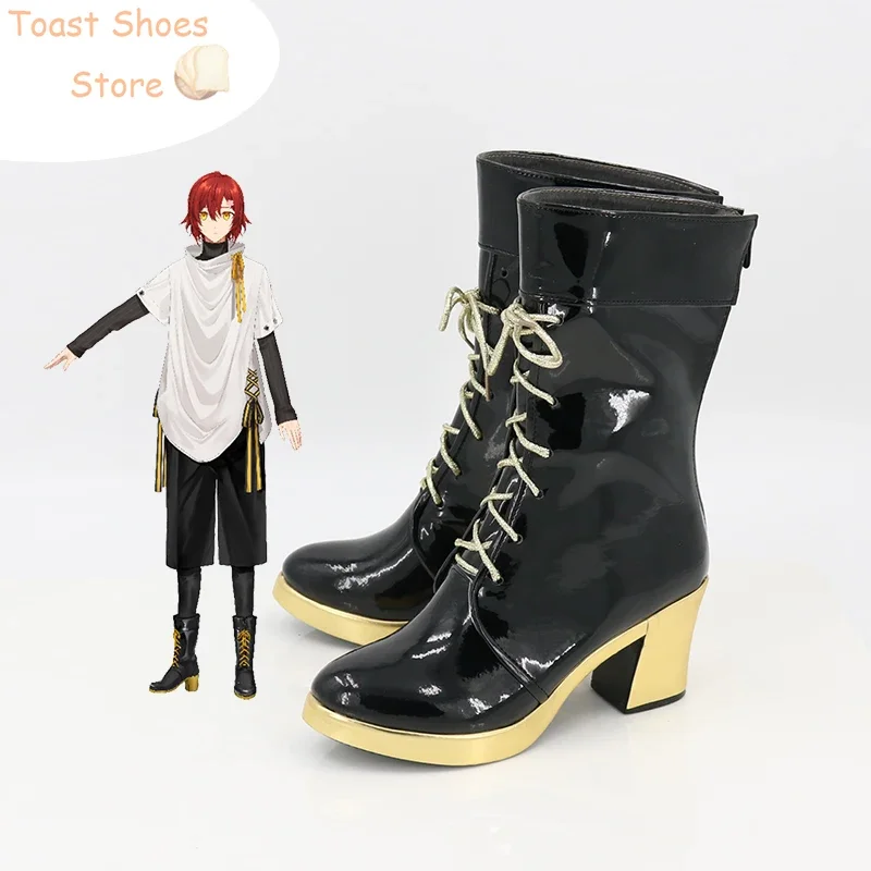 Hanasaki Miyabi Cosplay Shoes Halloween Carnival Boots PU Shoes Vtuber Cosplay Props Costume Prop