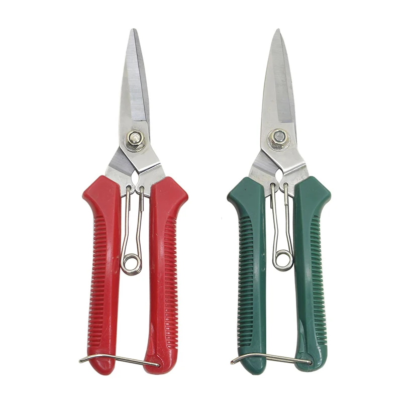 

190mm Straight Head Pruning Shears Stainless Steel Non Slip Handle Garden Scissors for Bonsai Household Use