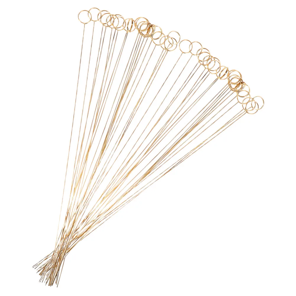 

40 Pcs Metal Flower Sign Clips Durable Florist Card Holders for Bouquet Floral Picks Golden Wire Arrangement Photo Holder