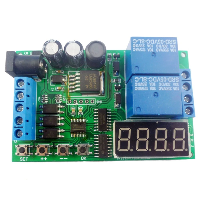 IO53A02 DC 5-24V Cycle Delay Relay Module 0.1S-999Min Adjustable Time Control Switch Motor Forward Reverse Controller