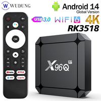 X96Q RK3518 Android 14 TV BOX Rockchip 4K USB3.0 4K WIFI6 2G+16G Internet Streaming Media Player Android tv