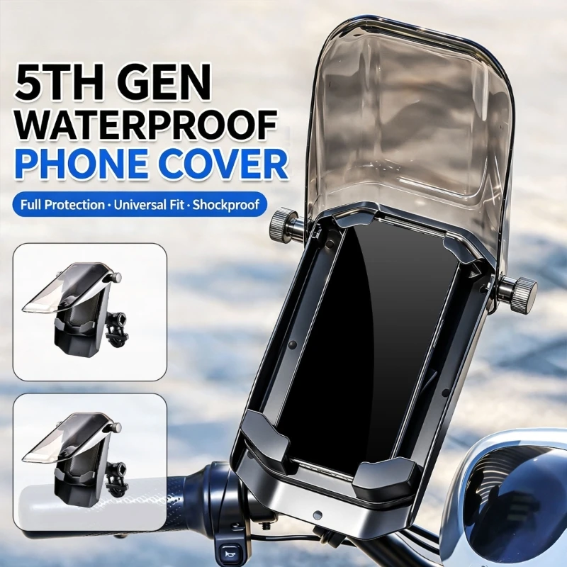 Protective Phone Case for Bike Bar Use, Enclosed Front Form with View Adjust Base for Cycles and Motorbikes Daily D2RC