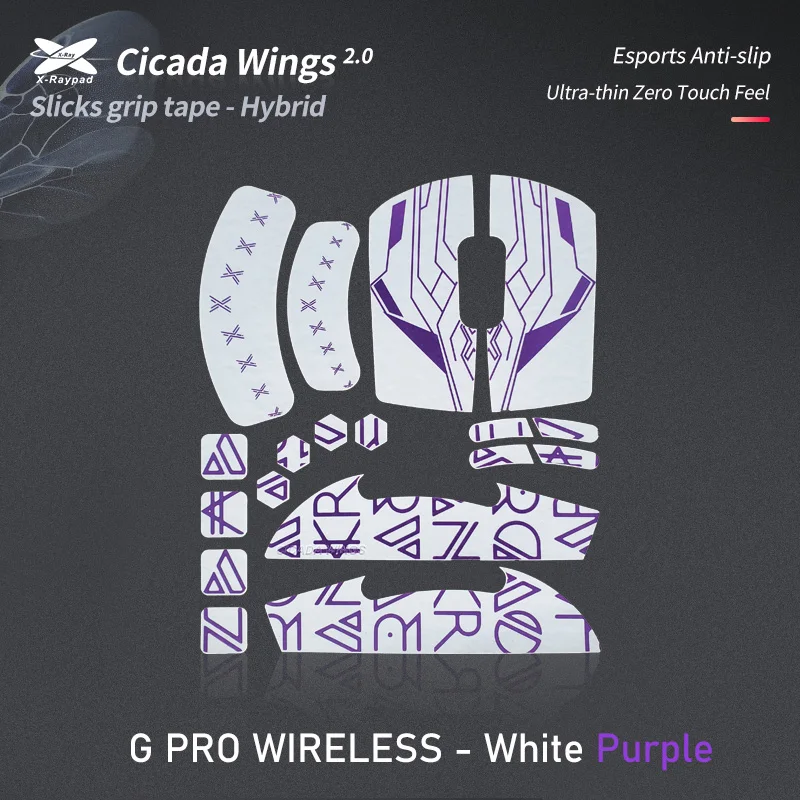 

X-Raypad Cicada Wings V2 Slicks Grip Tape Гибридная ультратонкая лента различных моделей Нескользящая противоскользящая наклейка для мыши от пота