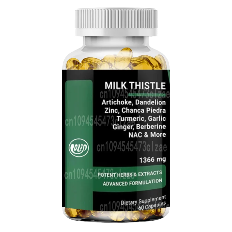 Milk Thistle Complex 1366mg, 60 Capsules, Liver Support, Containing Korean Thistle, Beetroot, and Zinc, Vegan, Non GMO
