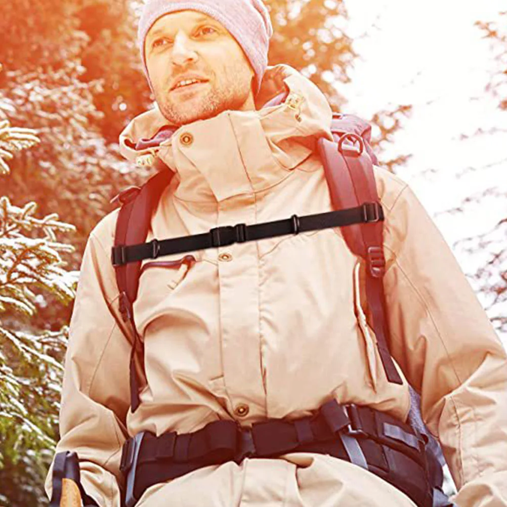 

2pcs Backpack Straps Adjustable Quick Release Heavy Duty Chest Belts Tactical Nylon Small Belt Camping Hiking Outdoor Adventure