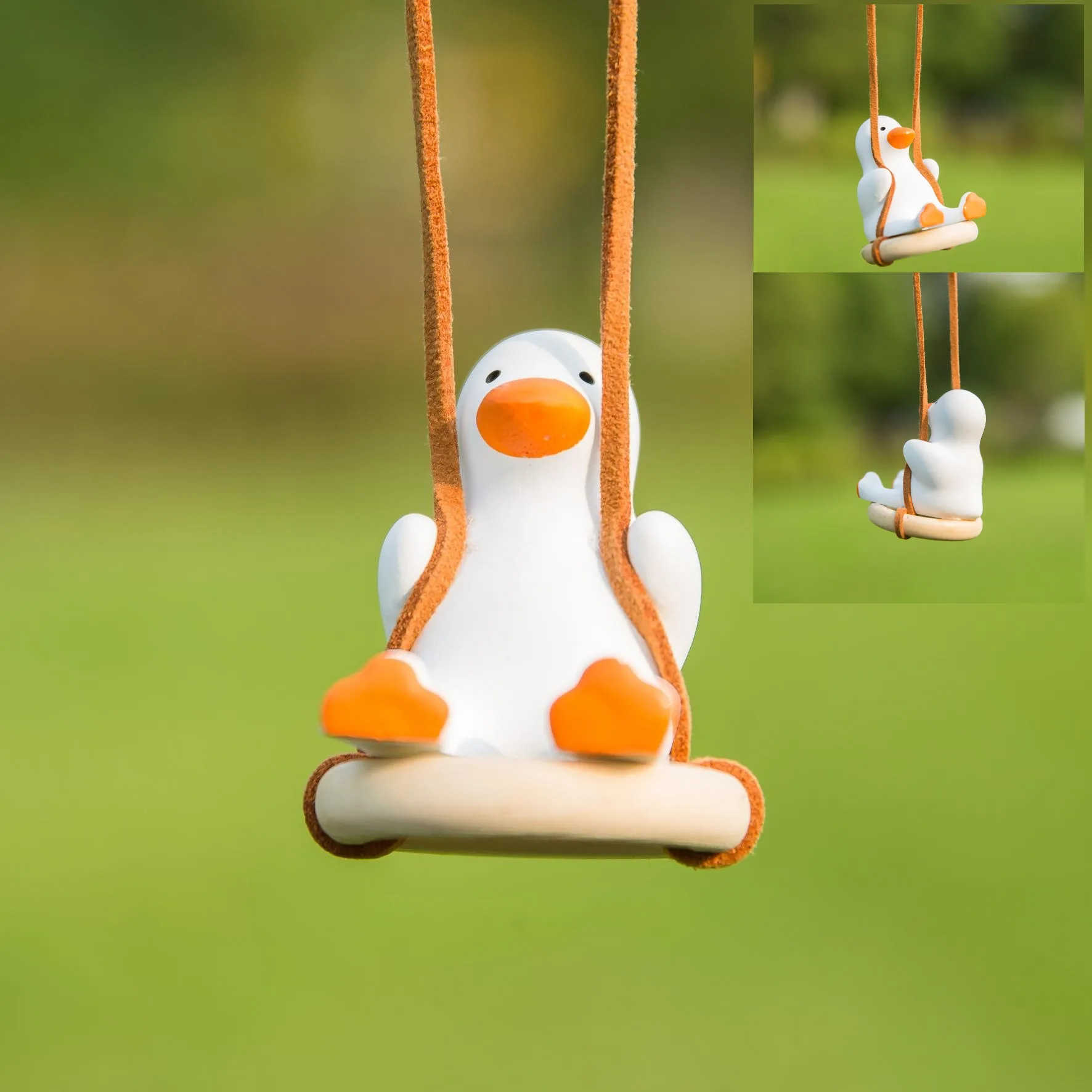 

Милый аниме-аксессуар для интерьера автомобиля: гипсовая качающаяся утка-подвеска на зеркало заднего вида для декора авто в стиле каваи