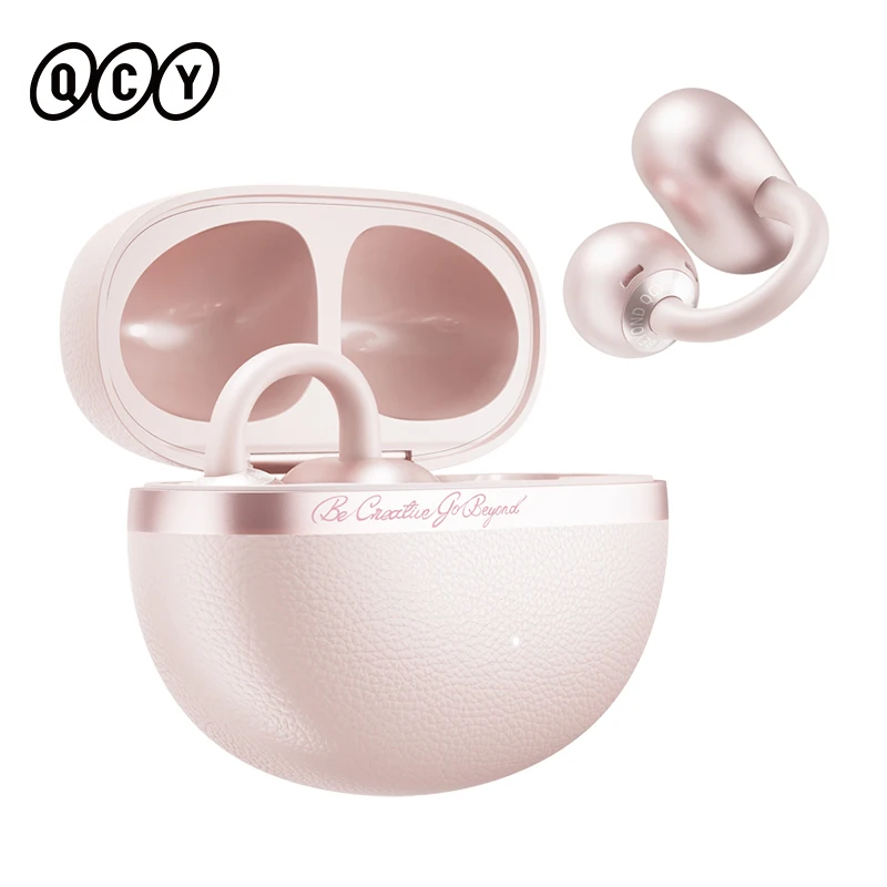 QCY Crossky C50 Clip-on Oordopjes Open Oor Draadloze Bluetooth 6.0 Hoofdtelefoon met 4 Microfoons 35 uur Speeltijd Comfortabel voor Fitness IPX5 Ultralichtgewicht