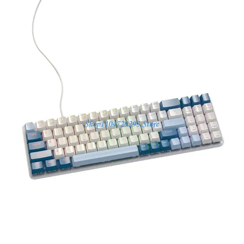 Y2GD K65 78Key لوحة مفاتيح ألعاب Blue/Red Mames Computers Computers لوحة المفاتيح الساخنة