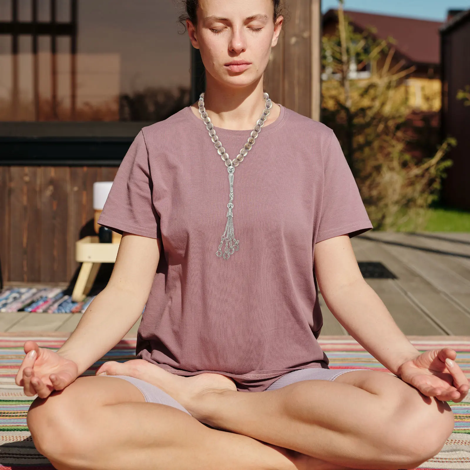 

Smooth Glass Prayer Beads For Muslim Wedding Favor Islamic Rosary Prop Meditation Gift Hand String Jewelry