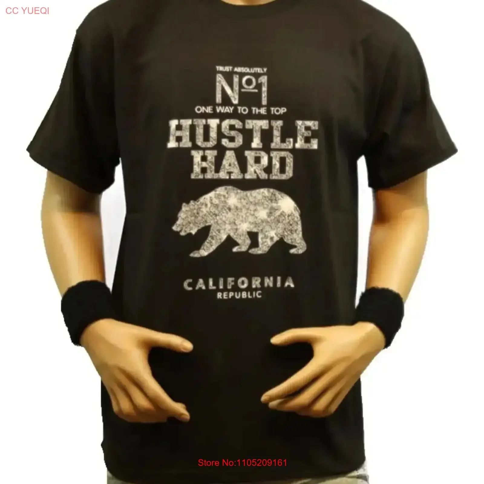 

Футболка No 1, HUSTLE HARD CALIFORNIA, повседневная модная городская винтажная стираная растянутая стильная слегка мужская винтажная футболка с графикой