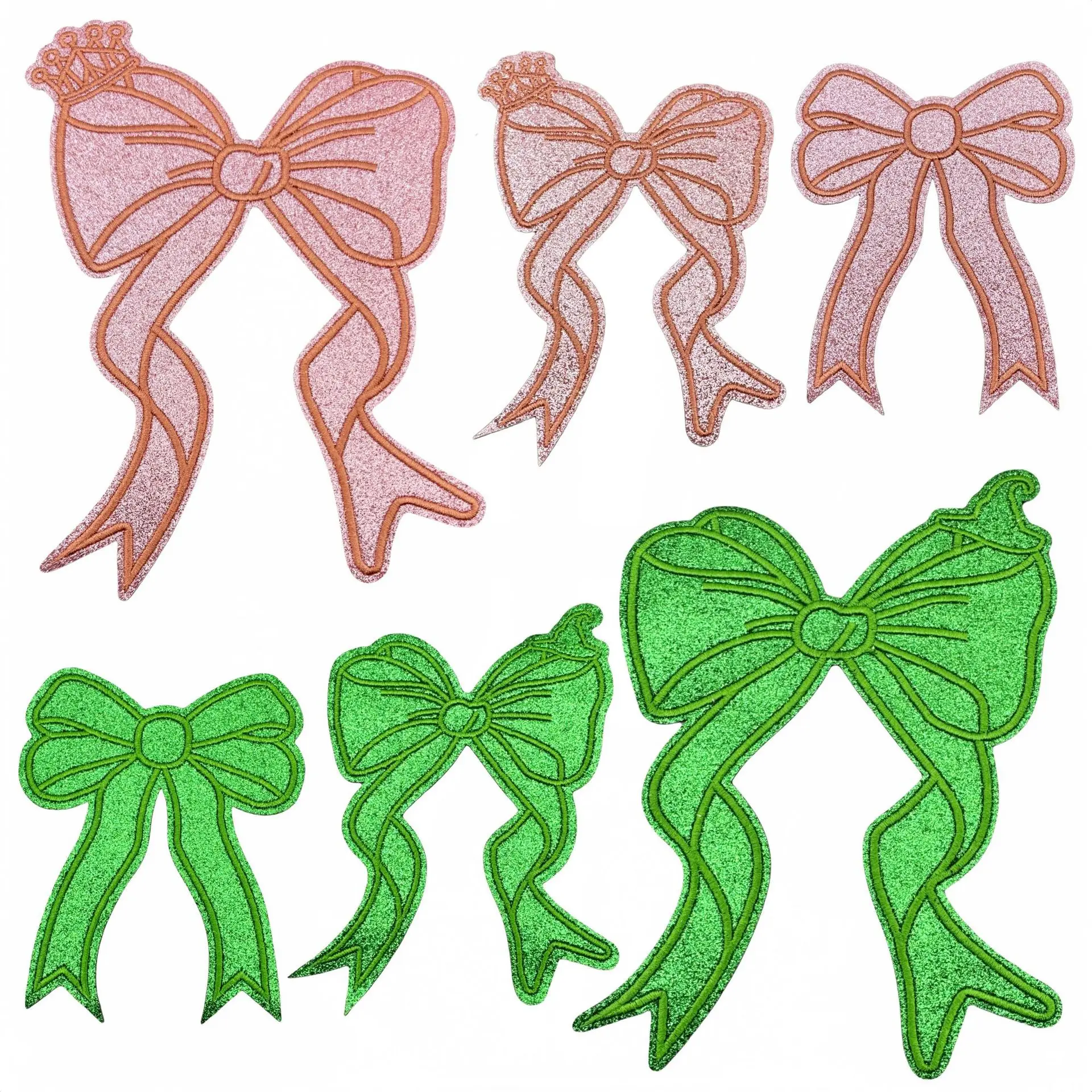 

Bowknot Emblem Clothing Accessories Badge Sticker Embroidered Embroidery Sticker Iron on Patches