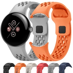 Sports Breathable Silicone Strap For Google Pixel Watch 3 45mm Wristband Bracelet For Pixel Watchband Replacement Accessories