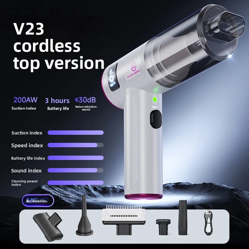 Automatic Pet Hair Vacuum Cleaner Handheld Mini Powerful Brushless Portable for Cat Dog Home Sofa