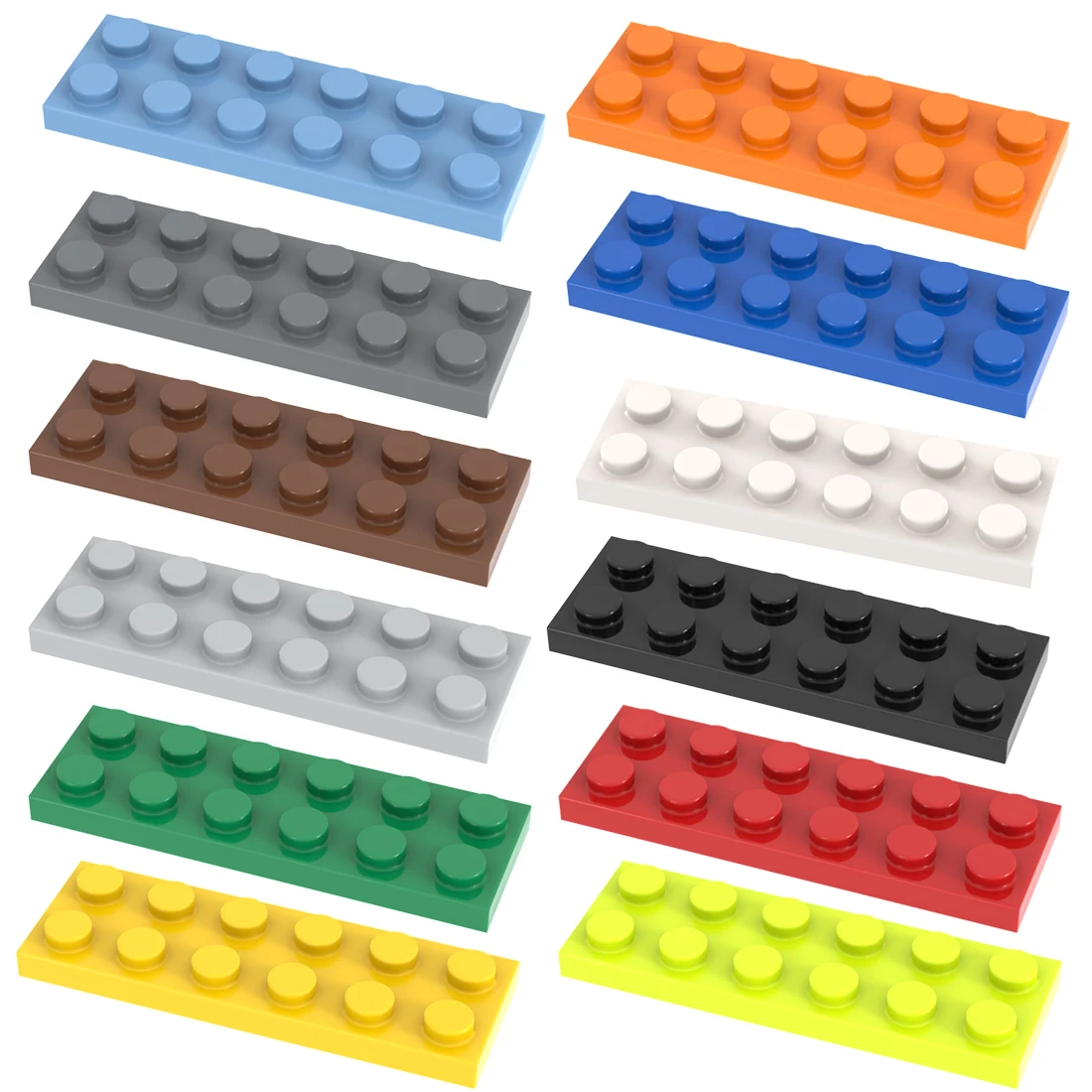 [Funbrick] 20pcs Plate 2x6 3795 Compatible with Famous Brand Building Block Classic Building Blcok Toys MOC DIY