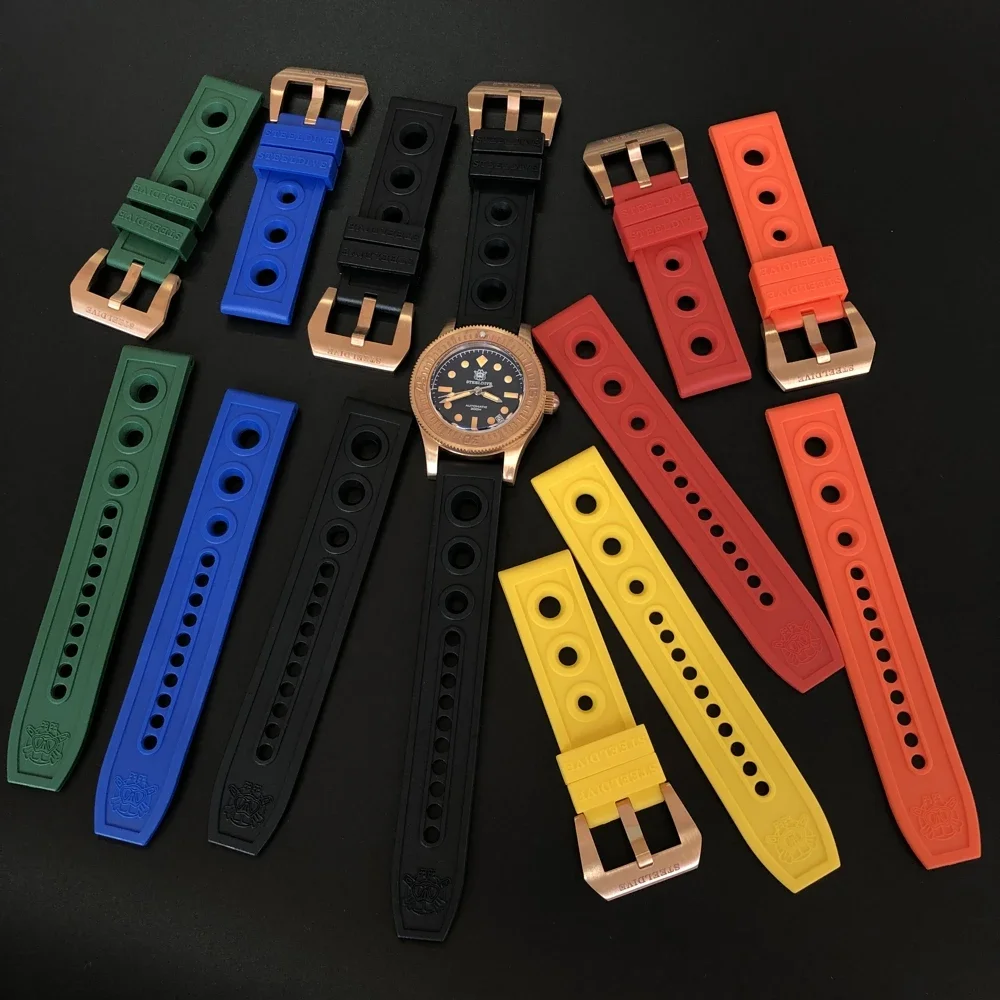 STEELDIVE Adaptation Mechanical Bronze Buckle 20 22MM Watchband Buckle Brass Vintage Hand Watch Accessories