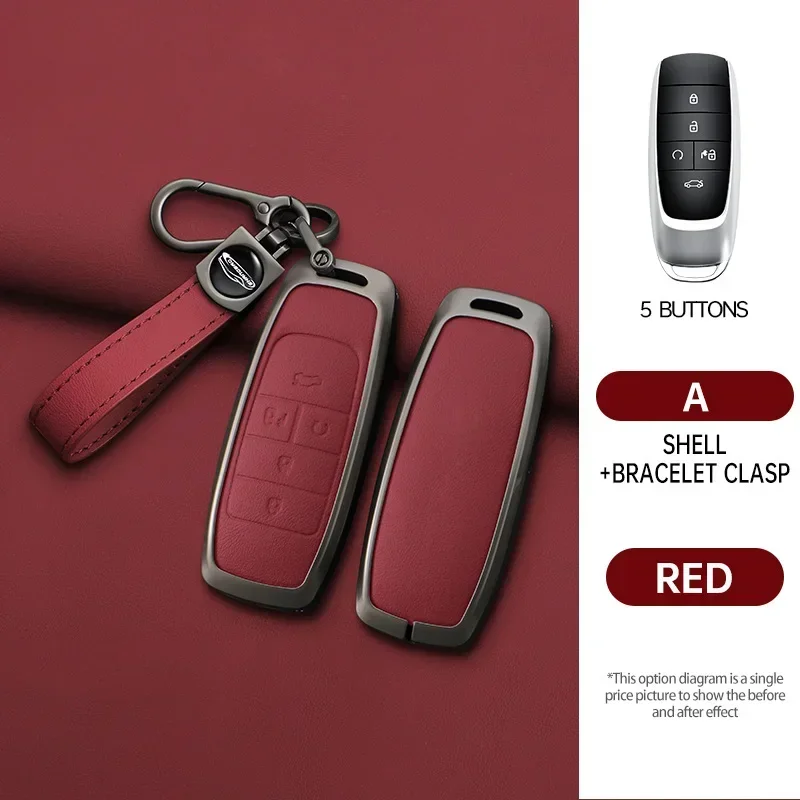 Zinc Alloy Car Remote Key Case Cover For GAC New Energy Trumpchi GA6 GM6 Aion S V Y LX GS7 GS8 GS5 GM8 GS3 Keychain Accessories