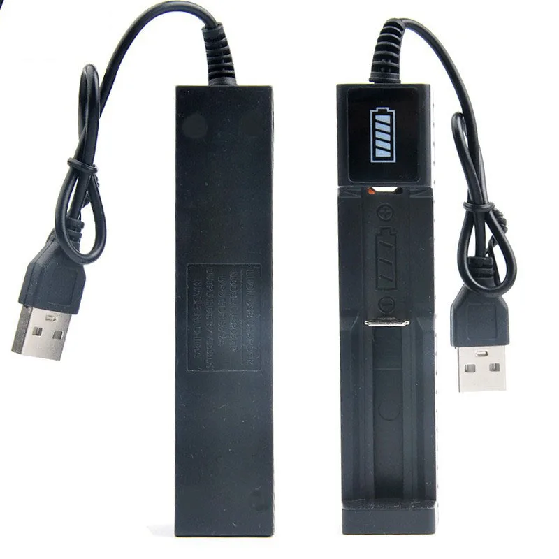 1 Slot Battery USB Charger Adapter LED Smart Chargering For Rechargeable Batteries Li-ion 18650 14500 Universal Charger