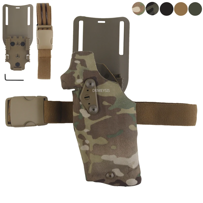 

Left Hand Tactical Holster for G17 Gen4 G19 with X300 X300U Light Quick Release Hunting Shooting Gun Drop Leg Holsters Case