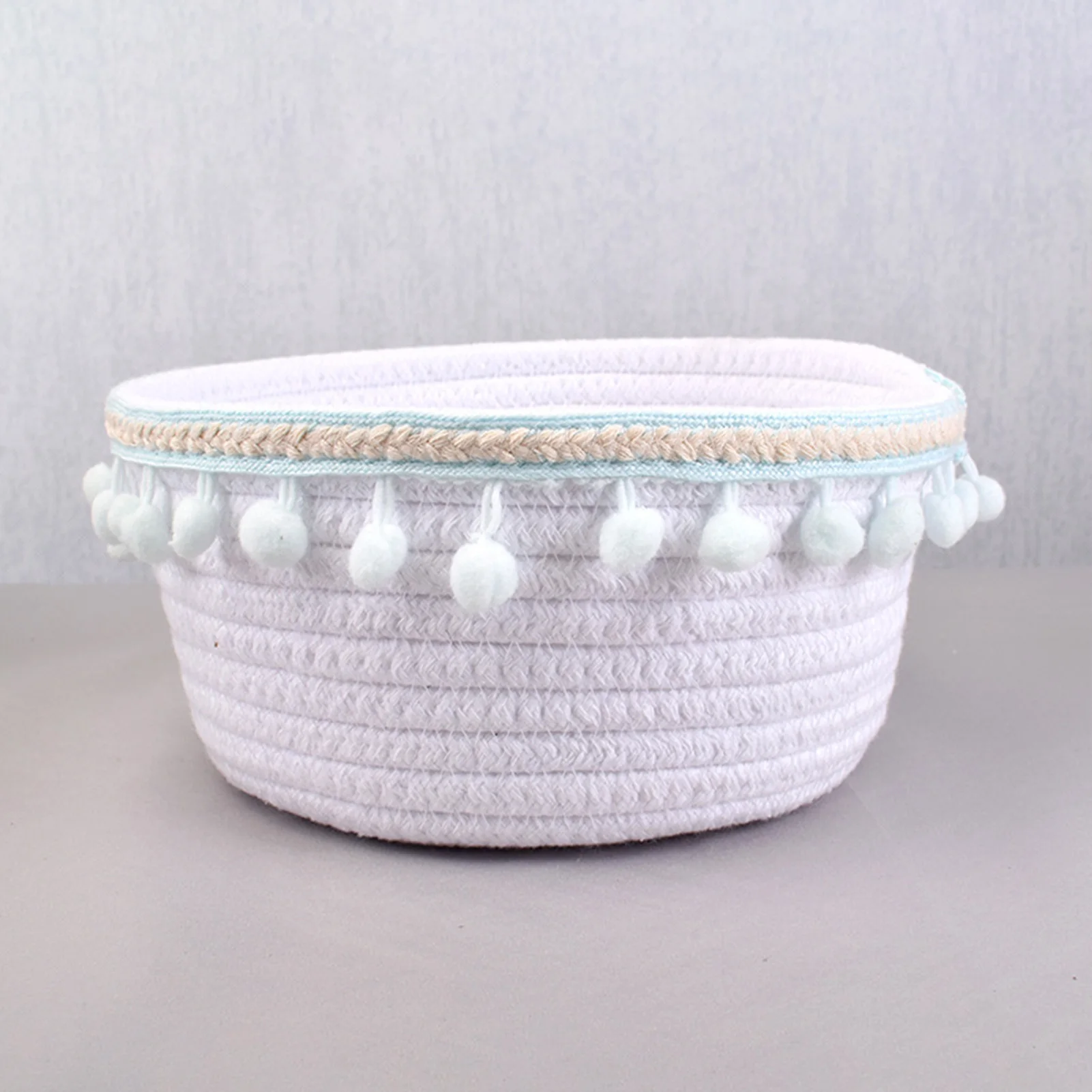 

Cotton Rope Storage Basket Multipurpose Sundries Organizer Household Frame Makeup Medicine Headset Snacks Receive Box Organizer