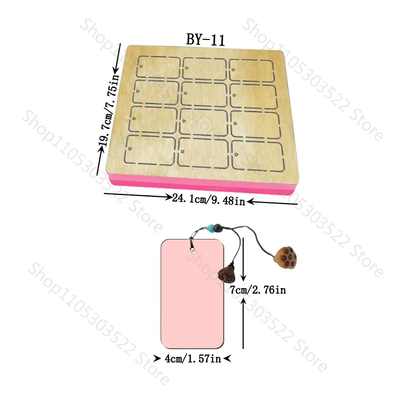 

Wooden Hang Tag Card Cutting Dies for Craft Machines Compatible with Popular Mold Cutting Devices BY-11