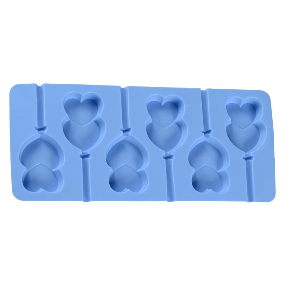

6 Capacity Food Grade Silicone Lollipop Molds for Homemade Candy Chocolate Stick Flexible Easy Release Safe Oven