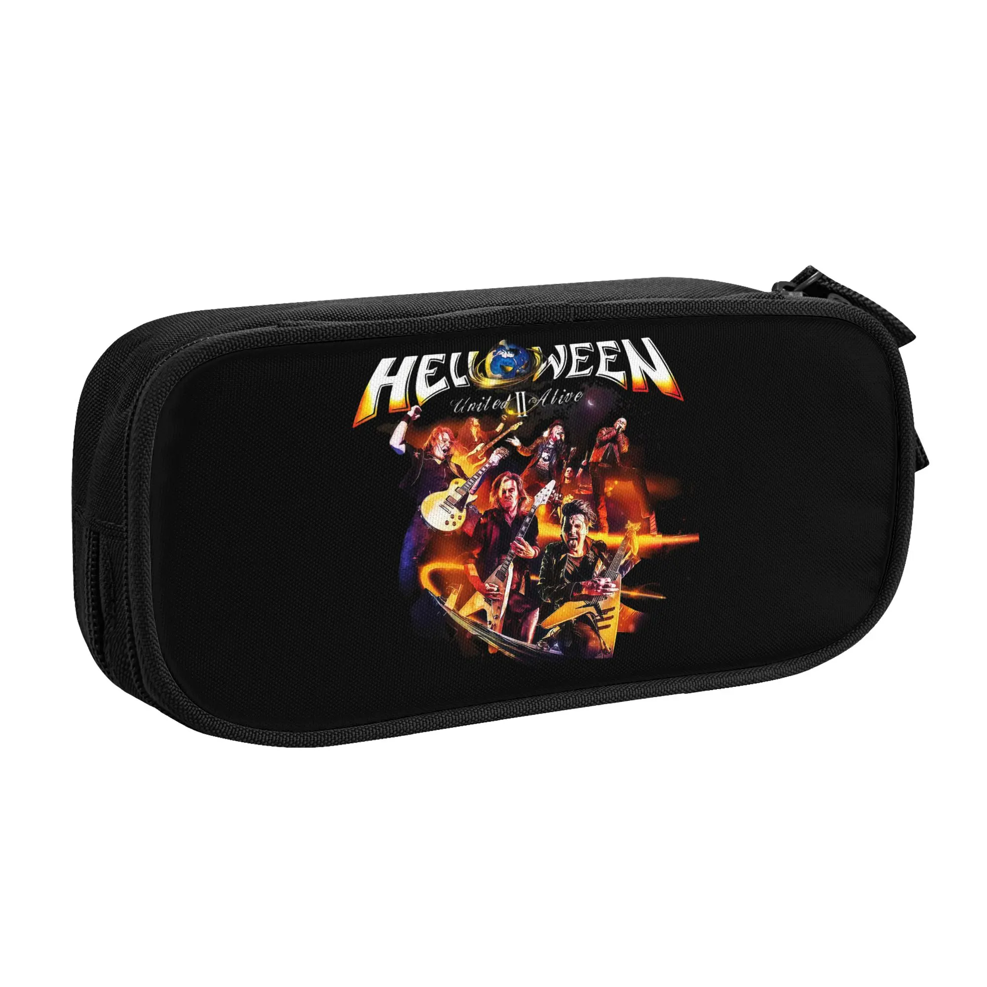 Kawaii German Power Heavy Metal Band Helloween  Pencil Case for Girl Boy Large Capacity  Pencil Box School Accessories