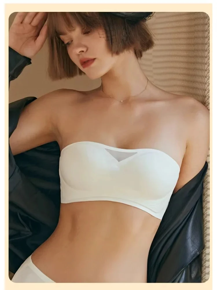 MOYISU Desire Japanese SK Holiday Strapless Bra Top Bra Wrap Bra Invisible Traceless Summer Pull Up Para antypoślizgowych zdejmowanych biustonoszy