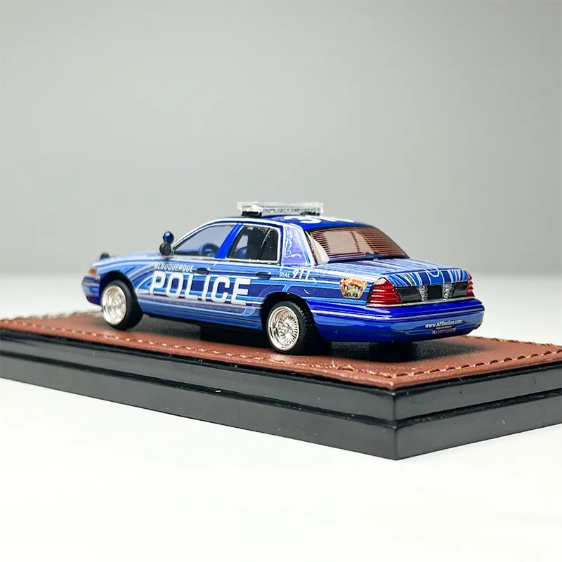 

GOC сплав 1:64 Корона Виктория CV полицейская окрашенная синяя модель автомобиля игрушки коллекция подарков для взрослых сувенирное украшение статический дисплей