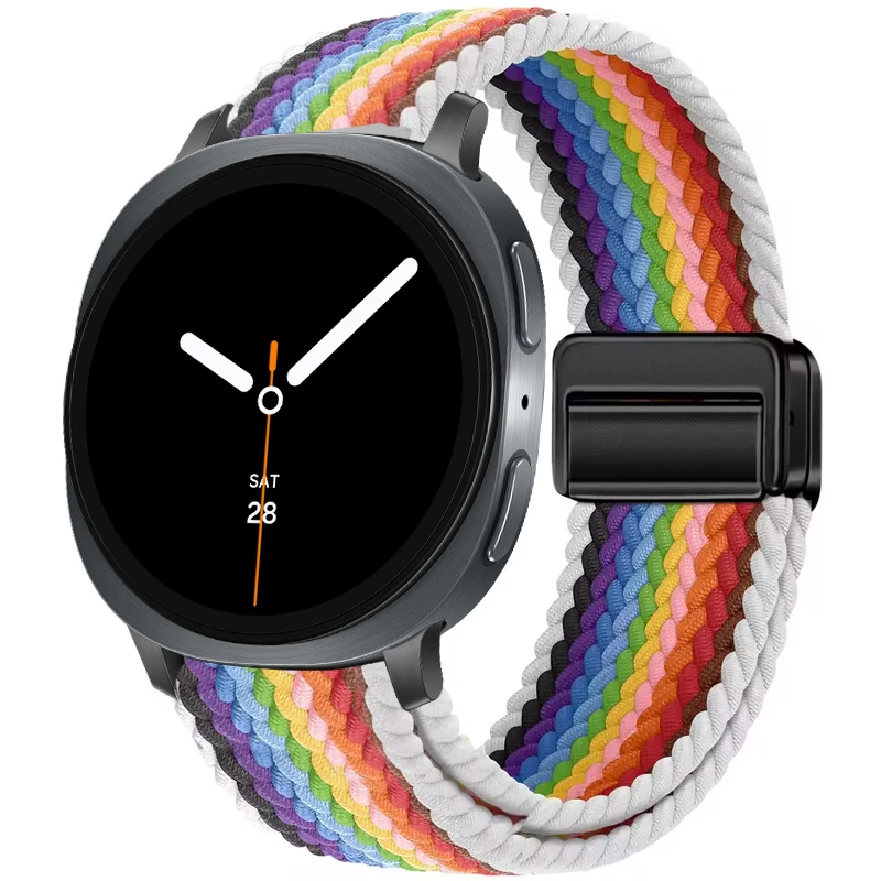 Braided Solo Loop Bracelet For Samsung Galaxy Watch 9 8 40mm 44mm Magnetic Band For Galaxy 8Classic 46mm Nylon Loop Sports Strap image 2
