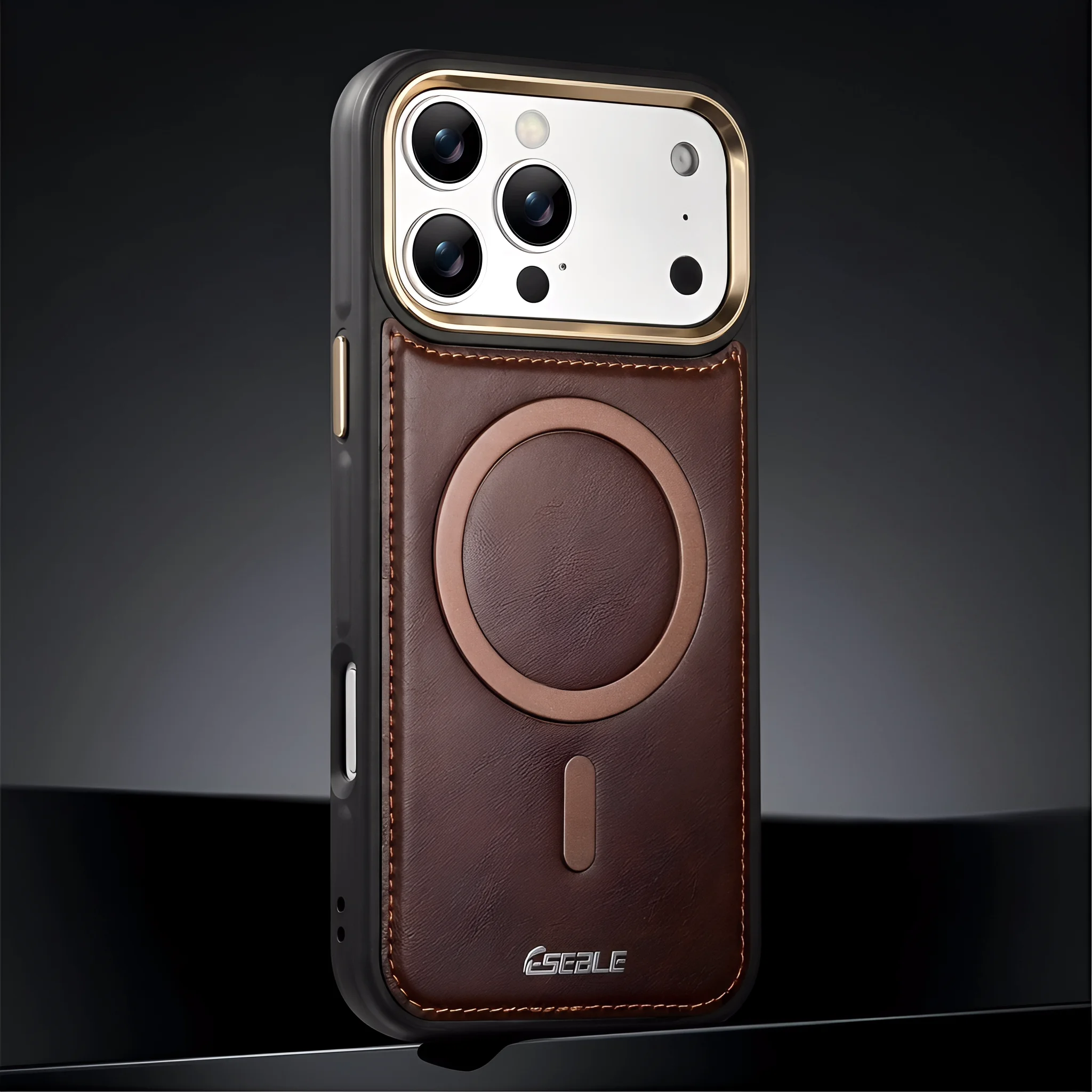 Luxury Business Magnetic Leather Phone Case for iPhone 17 Pro max 16 15 14 13 12 Shockproof  For Magsafe Comfortable Grip Cover