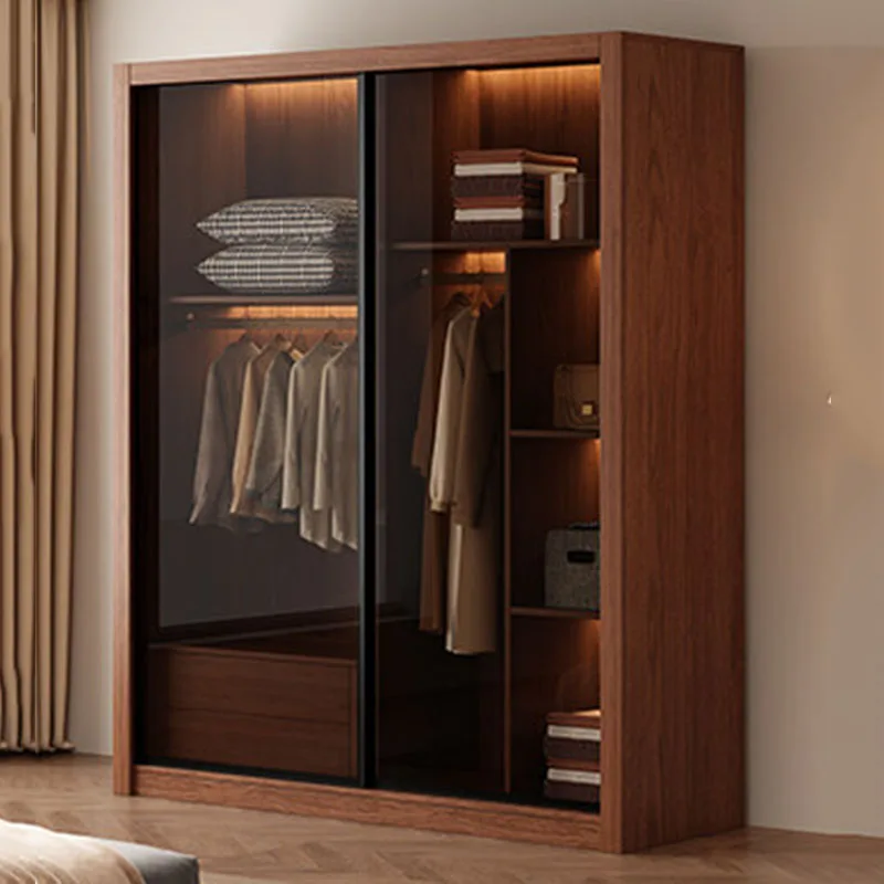Partitions Wooden Wardrobe Organizer Storage Bedroom Clothes Living Room Fabric Wardrobe Modern Guarda Roupa Trendy Furniture
