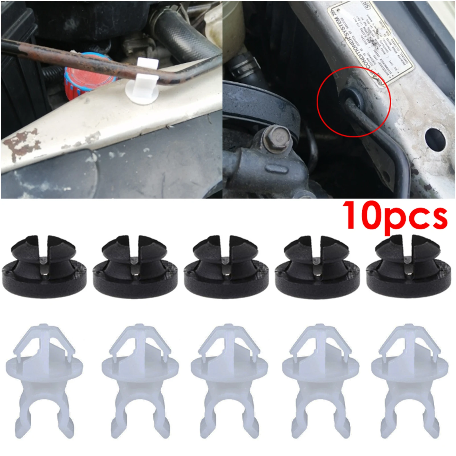

For Honda Civic 2005 2004 2003 2002 2001 Car Hood Bonnet Rod Prop Support Clip Grommet Stay Clamp Fastener Retainer Accessories