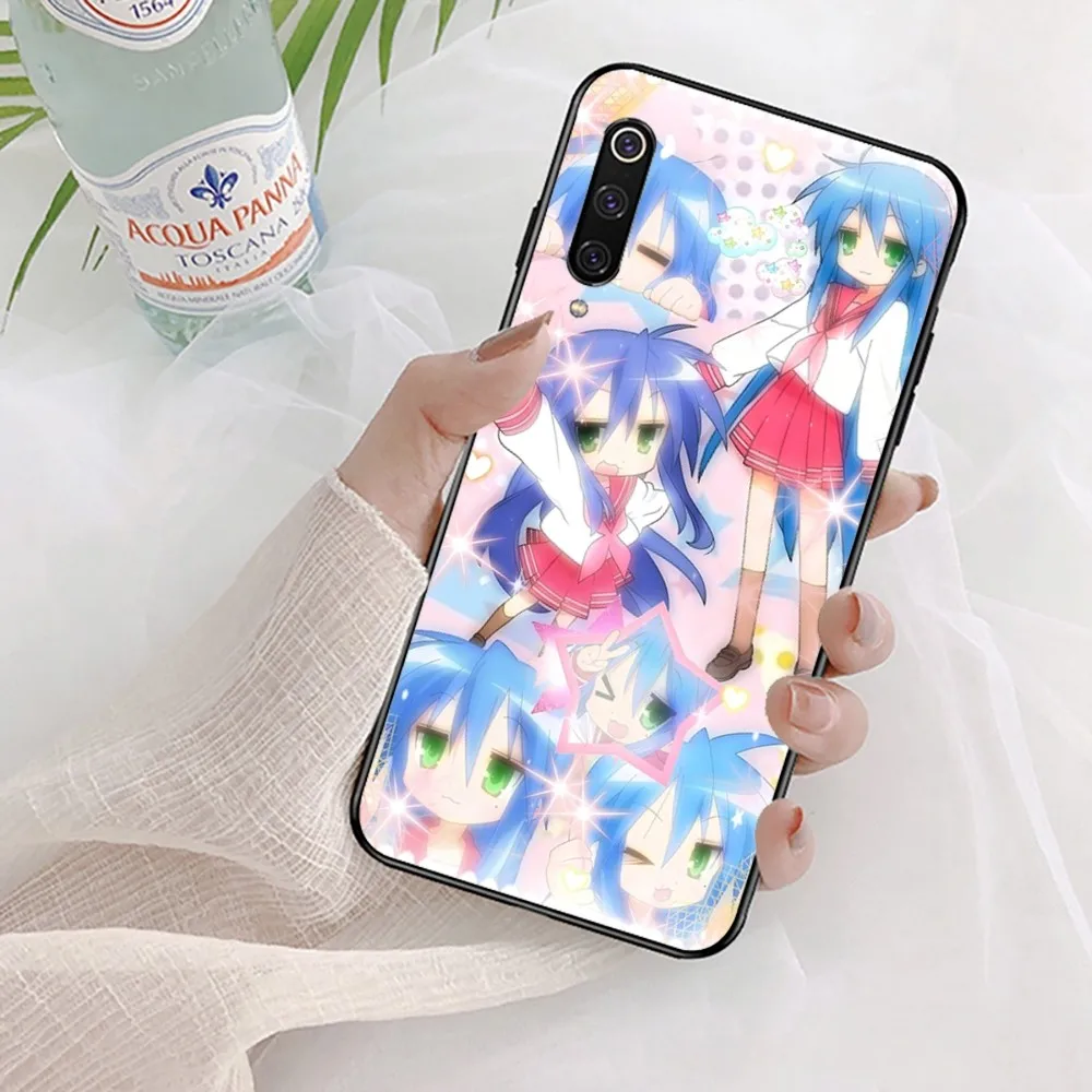 Casing ponsel bintang keberuntungan gadis Anime untuk Xiaomi Mi 5X 8 9 10 11 12 lite pro 10T PocoX3pro PocoM3 Note 10 pro lite