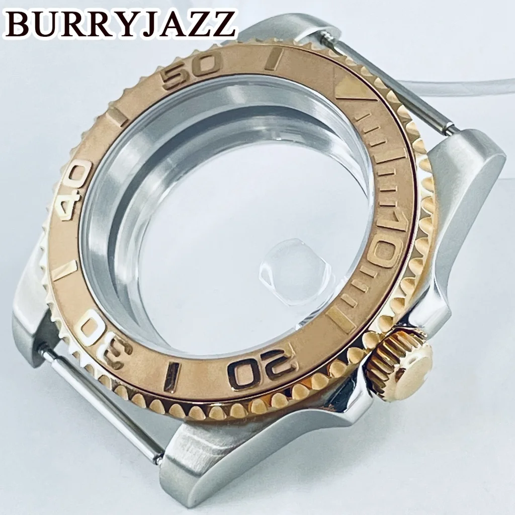 BURRYJAZZ 40mm SUB GMT Case NH35 NH36 NH34 NH38 NH70 NH72 ETA2824 PT5000 Watch Case Sapphire Glass Ceramic /Aluminum Bezel