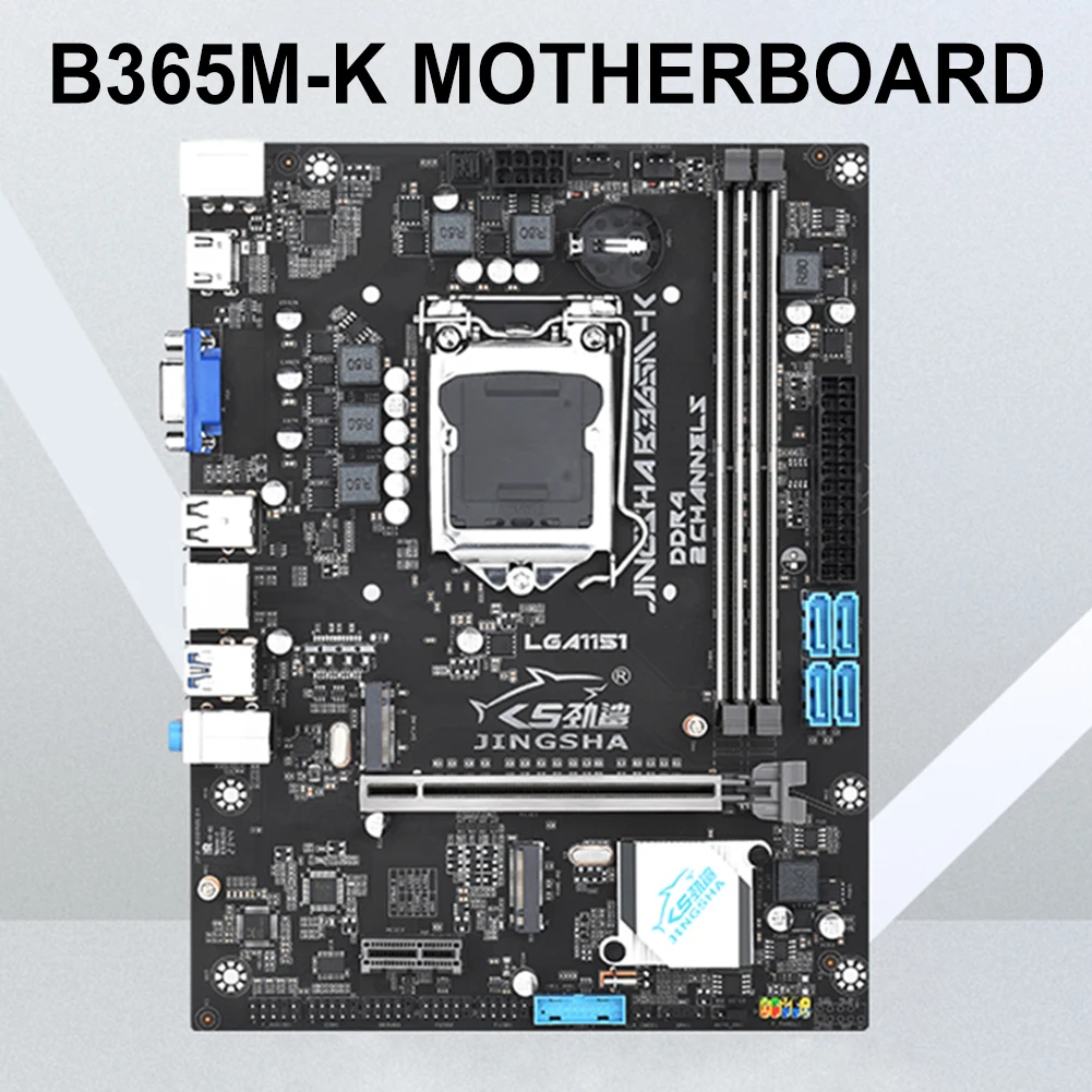 B365M-K Motherboard LGA1151 PC Mainboard DDR4 32GB VGA HDMI-Compatible M.2 NVME/NGFF 2280 USB3.0/2.0 SATA3.0 Desktop Motherboard