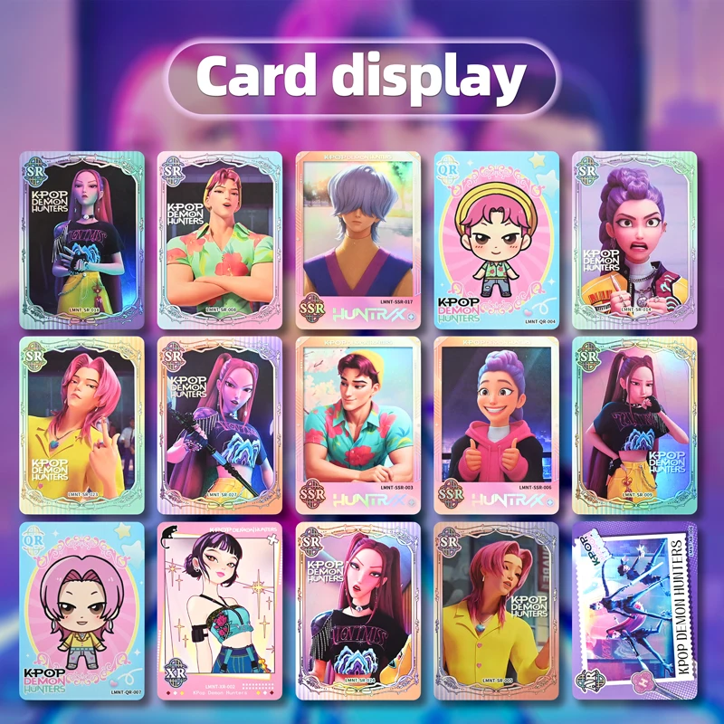 25/75/150PCS Anime Kpop Demon Hunters Collectible Card Blind Box Rare Anime Character Games Collection Card Mystery Bag for Fans