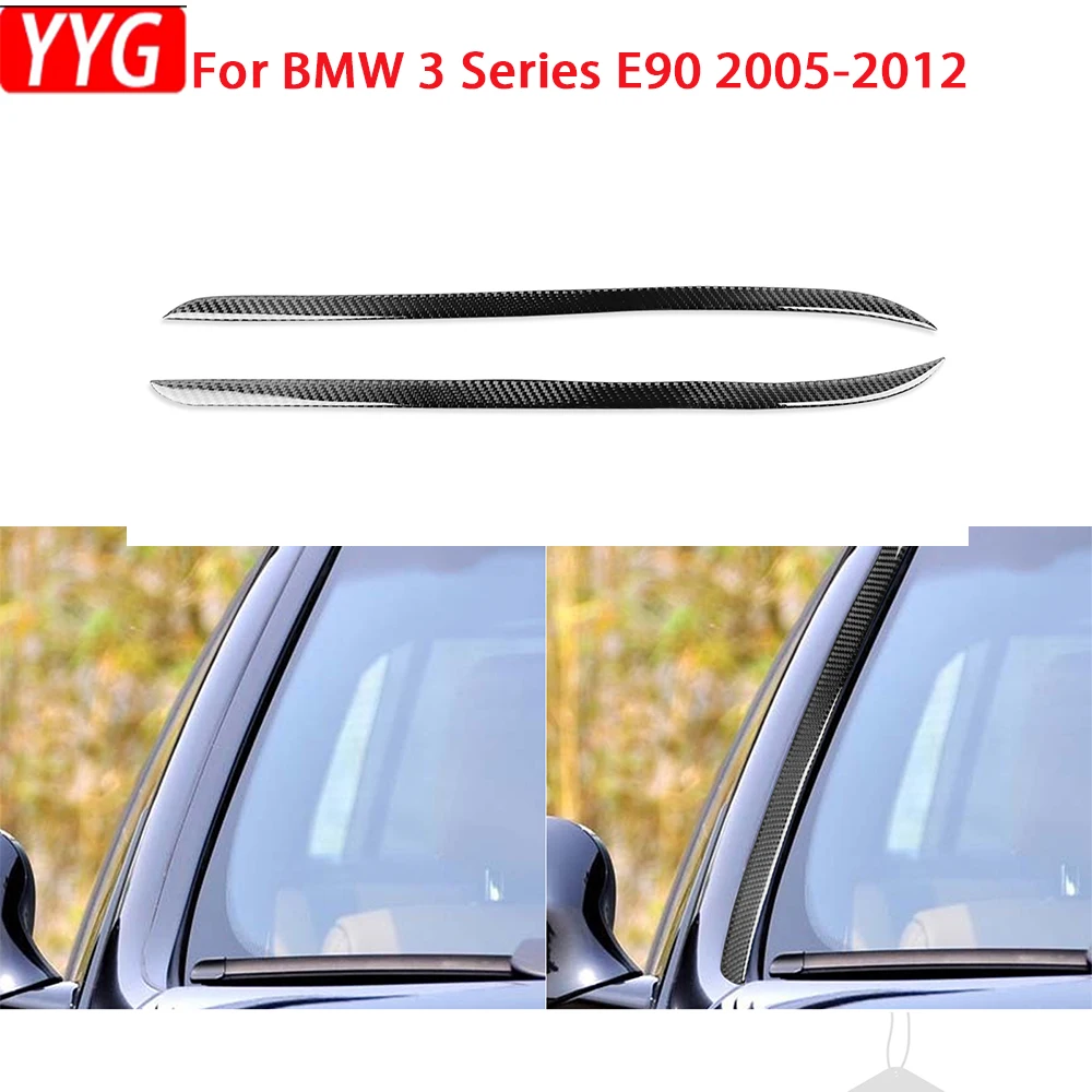 

For BMW 3 Series E90 2005-2012 Carbon Fiber Sticker decorative strips on both sides of the front windshield car accessories