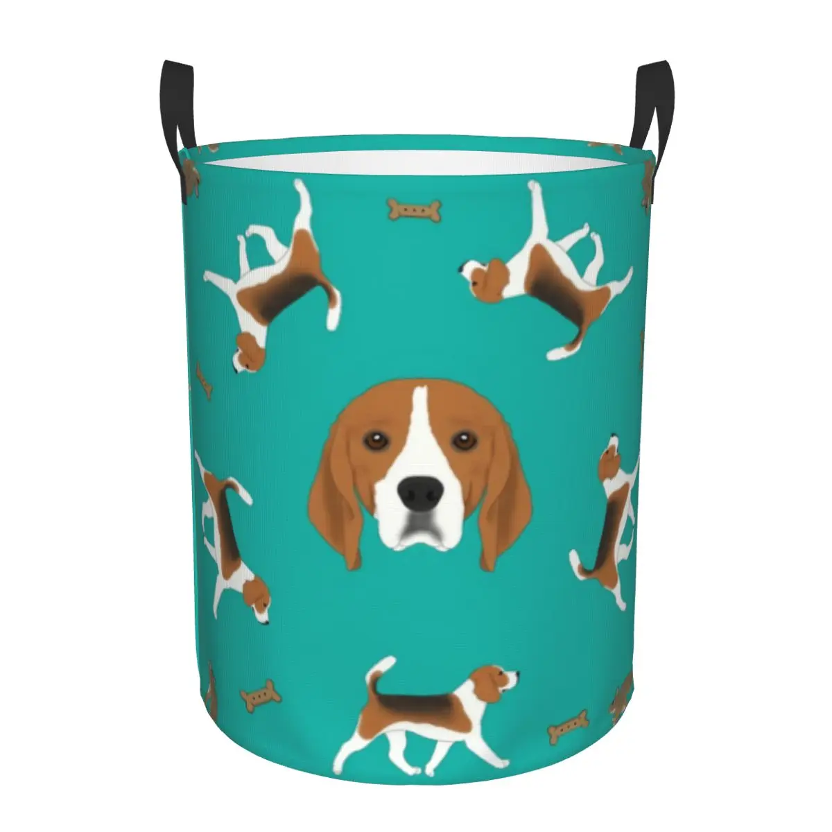 Beagle Bunch Laundry Basket Collapsible Clothing Hamper Toys Organizer Storage Bins