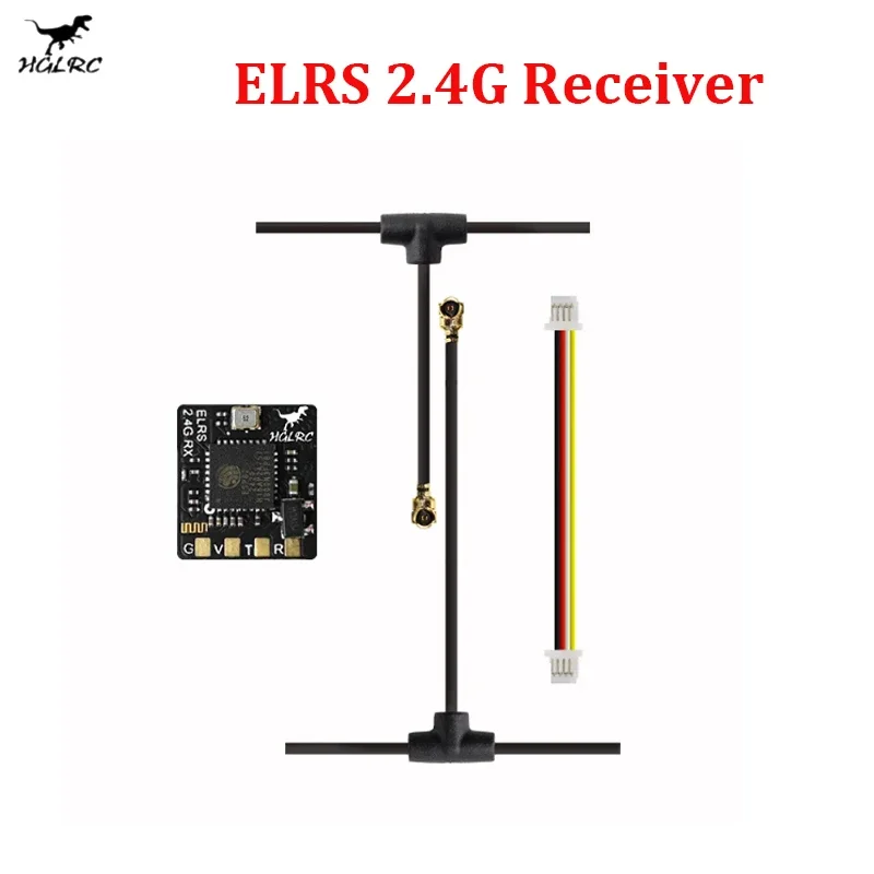 HGLRC ELRS 2.4G Receiver 500MHZ Refresh Rate ELRS 3.0 for RC Airplane FPV Long Range Drones DIY Parts