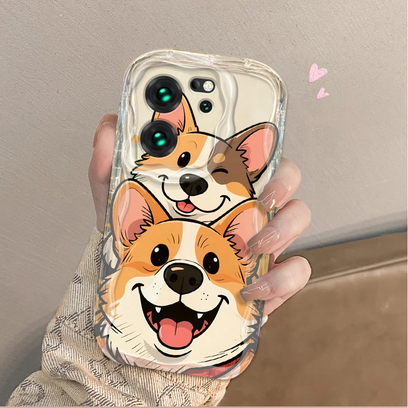 Cartoon Corgi Dog Cute Funny Creative Phone Case for Xiaomi POCO X7 X6 X5 X3 NFC F7 Ultra F6 F5 Pro F4 F3 GT M5S C65 C75 4G 5G