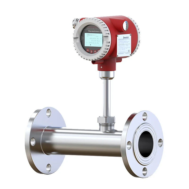 Thermal Gas Mass Flowmeter High Precision Pipeline Plug-in Natural Gas, Air and Hydrogen Micro Flowmeter