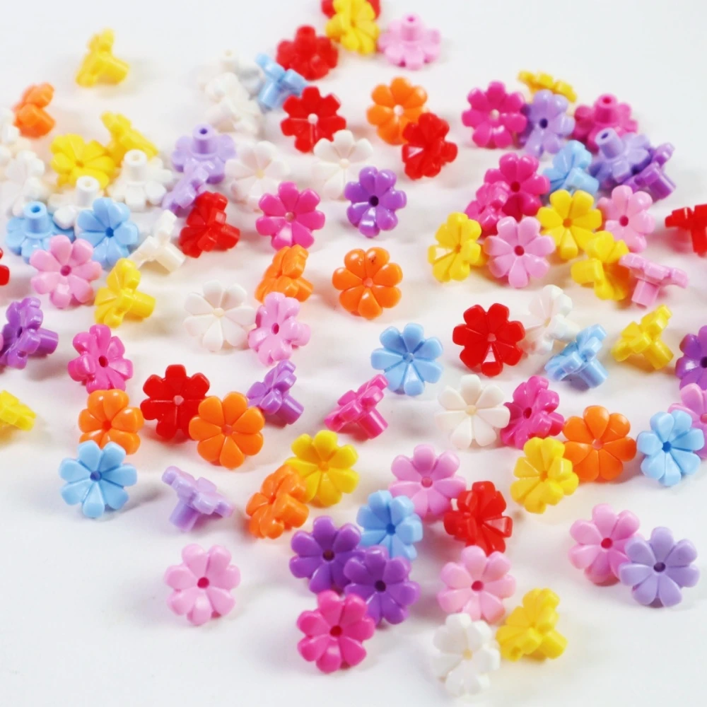Building Blocks Bricks Colorful Small Flower 100PCS MOC Beautiful Gardens City Tree House Scene Construction Accessories Plant