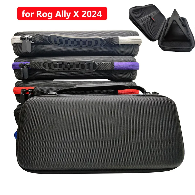 Premium Hard Carrying Case for ASUS Rog Ally X 2024, Rog Alloy X Accessories Slim Travel Bag, Waterproof PU Leather