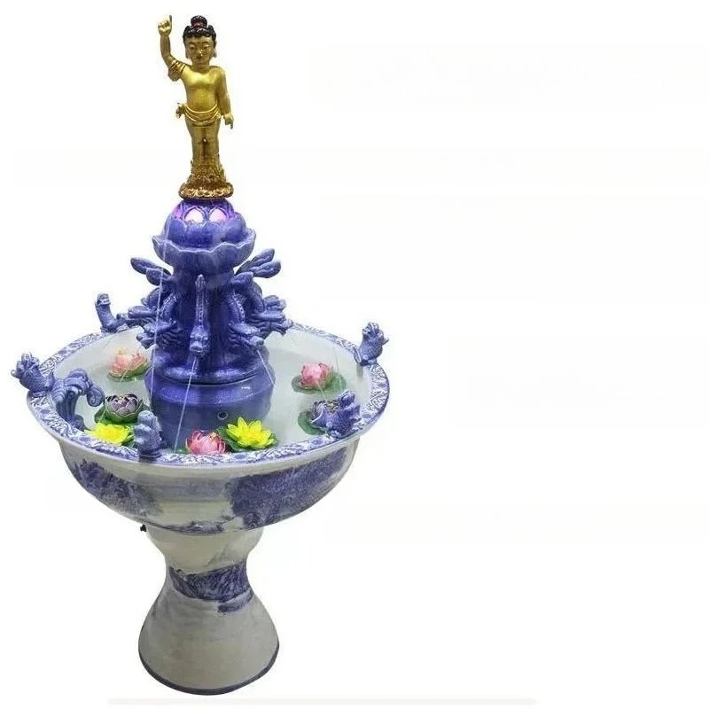Jingdezhen blue and white ceramic water tank spray bath for home use