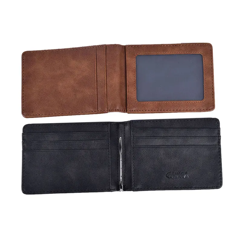 1PC RFID Men's Leather Slim Bifold Money Clip Wallet Front Pocket Credit Card Holder
